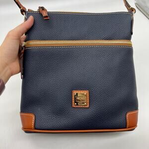 Dooney & Bourke Pebble Leather Crossbody Bags Midnight Blue